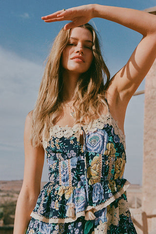 Full Bloom Ruffle Soirée Dress