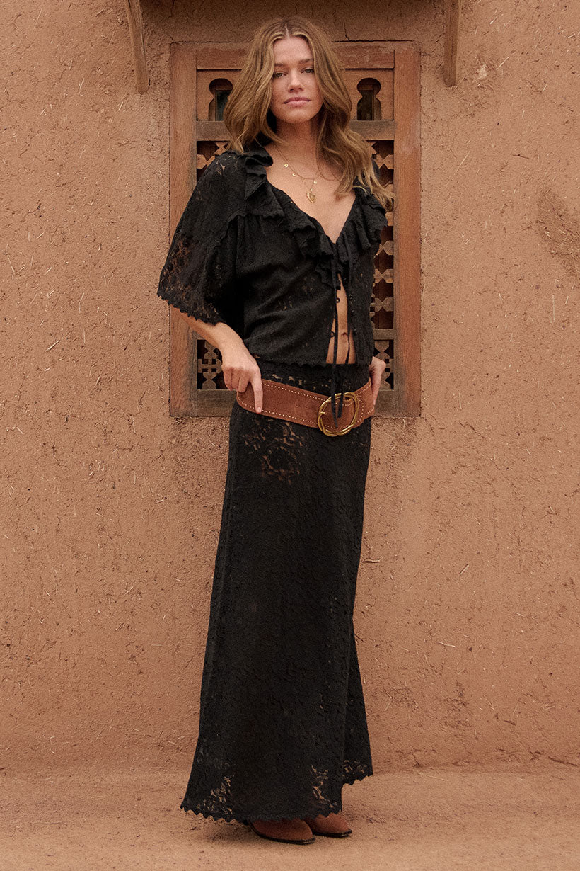 Lux Lisbon Lace Maxi Skirt